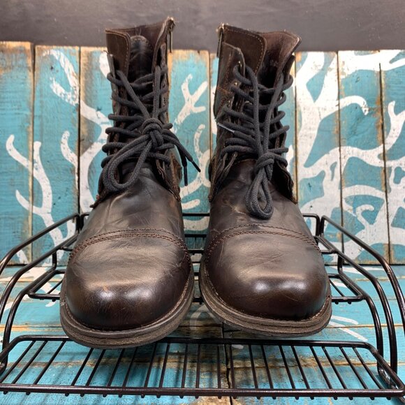 VTG GBX Mens Boots Sz 12 Brown Leather Cap Toe Lace Up main image 8